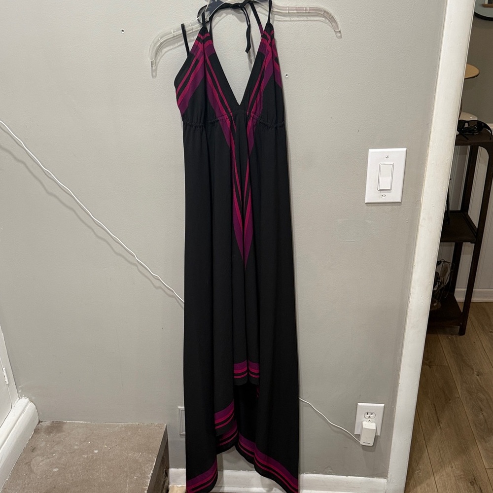 Old Navy Black and Pink Maxi Dress